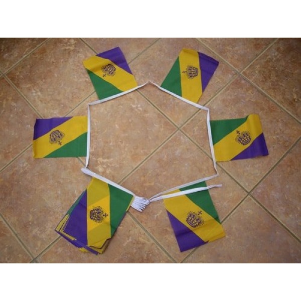 6m 20 flag Mardi Gras Bunting