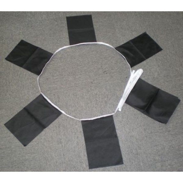 6m 20 flag plain Black bunting