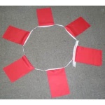 6m 20 flag plain red bunting