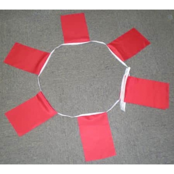 6m 20 flag plain red bunting
