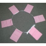 6m 20 flag Plain Pink bunting