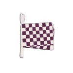 6m 20 flag Checkered purple/white  bunting