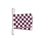 6m 20 flag Checkered purple/white  bunting