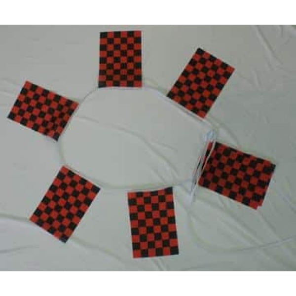 6m 20 flag Checkered  red/black  bunting