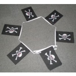 6m 20 flag Skull Red Eyes (pirate) bunting