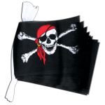 6m 20 flag Skull and Scarf (pirate) Bunting