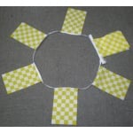 6m 20 flag Checkered  yellow/white  bunting