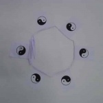 6m 20 flag Yin Yang White bunting
