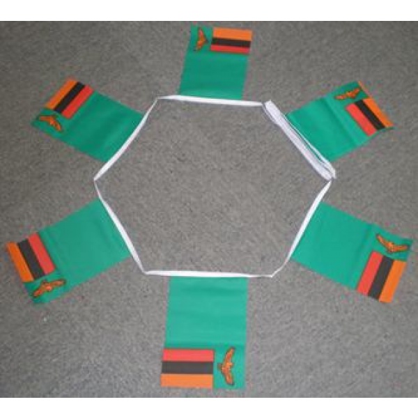 6m 20 flag Zambia bunting