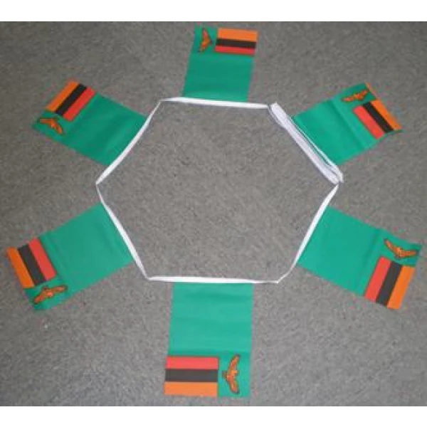 6m 20 flag Zambia bunting