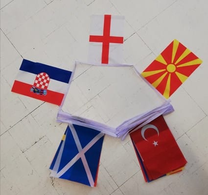 8meurobunting 8m 24 flag Euro Championship Football 2020 bunting - Image 1