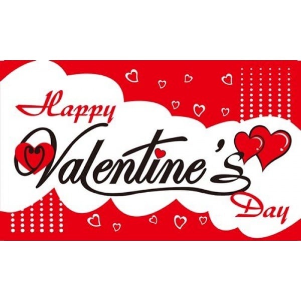 Happy Valentines Day 5'x3'
