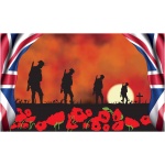 Giant Lest We Forget 4 Soldiers (Remembrance Day) 8'x5' - Image 2