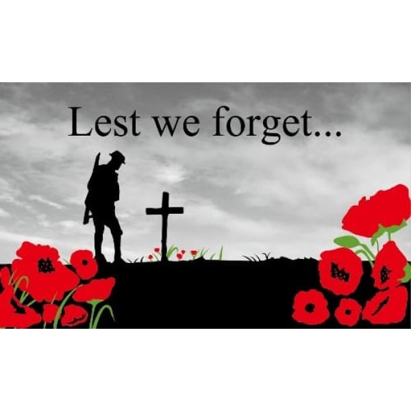 Lest We Forget 3'x2' (Remembrance Day)
