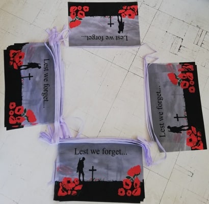 Lestweforget giant bunting 22m 30 flag Lest We Forget bunting (Remembrance Day) - Image 1