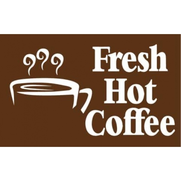 Fresh Hot Coffee 5'x3'