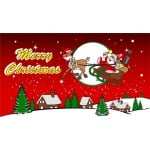 Xmas Flag (Merry Christmas Red Sleigh 5'x3')