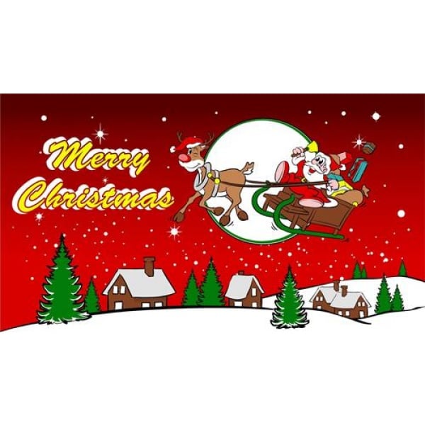 Xmas Flag (Merry Christmas Red Sleigh 5'x3')