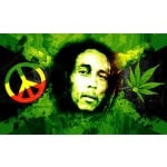 Peace, Bob Marley & Marijuana 5'x3'