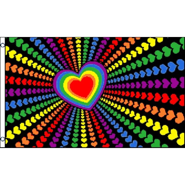 Rainbow Love (Gay Pride) 3'x2'
