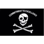 Skull Commitment to Excellence 3'x2'