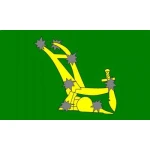 Starry Plough green hand flag