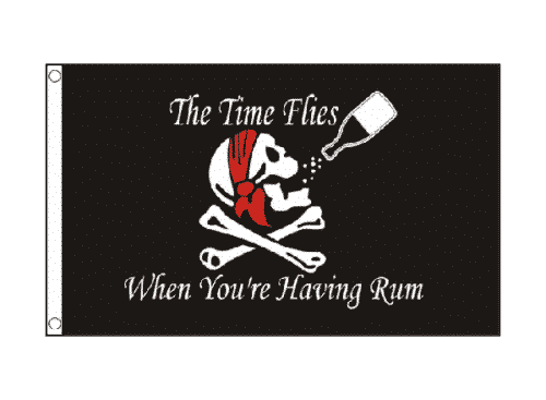 Time_Flies-Flag-500x367 Time Flies When You Are Having Rum 3'x2' - Image 1
