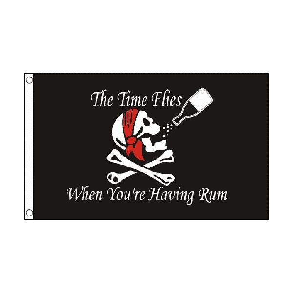 Time Flies When you are Having Rum table flag