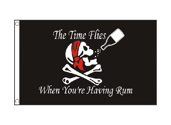 Time_Flies-Flag6 Time Flies When you are Having Rum table flag - Image 1