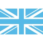 Union Jack Sky Blue/White 5'x3'