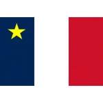 Acadia table flag