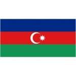 Azerbaijan medium table flag