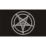 Baphomet Church of Satan table flag