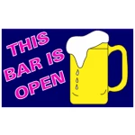 This Bar is Open hand flag