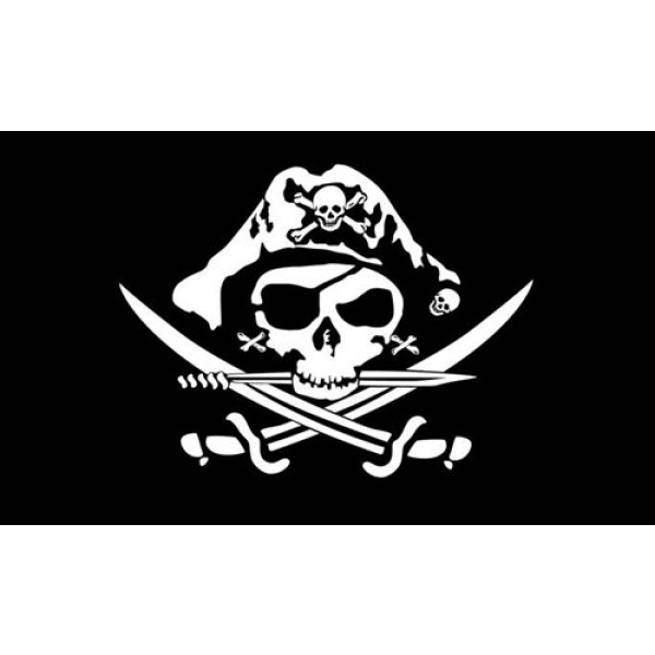 Black Skull/Cross Sabres 3'x2'