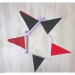 20m 54 flag 7.5" x 11.75" black/red bunting