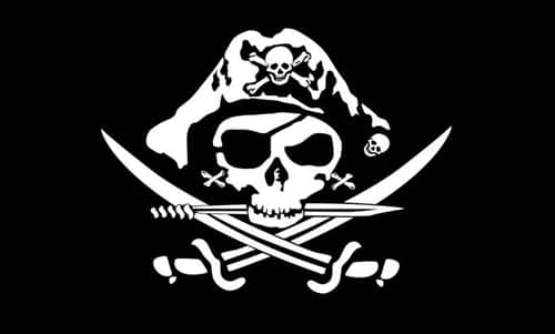 black skull cross sabres hand flag black skull cross sabres hand flag