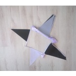 20m 54 flag 7.5x"11.75" black/white bunting