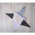20m 54 flag 7.5x"11.75" black/white bunting
