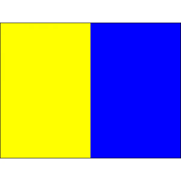 blue yellow vertical stripe flag
