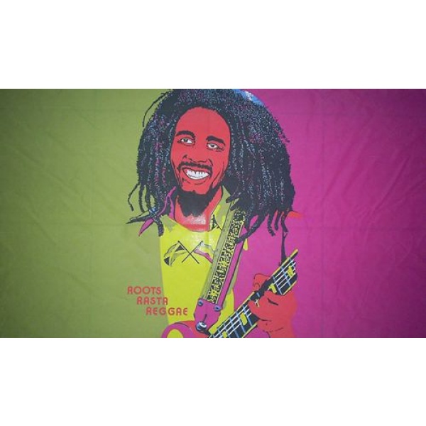Bob Marley with Guitar 5'x3'