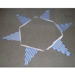 10m 24 flag 8"x12" Striped royal blue/white bunting