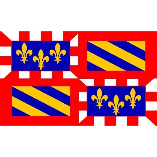 Burgundy table flag