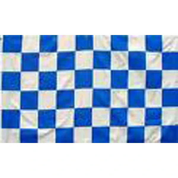 Checkered Royal blue/white Table Flag