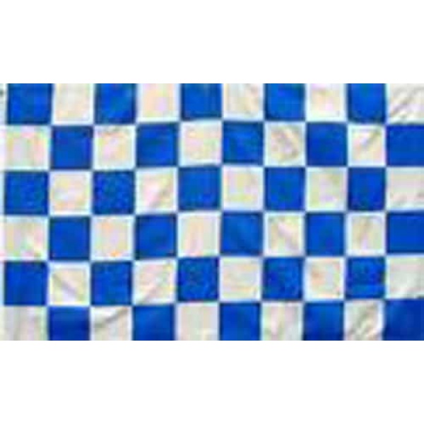 Checkered Royal Blue/White Hand Flag