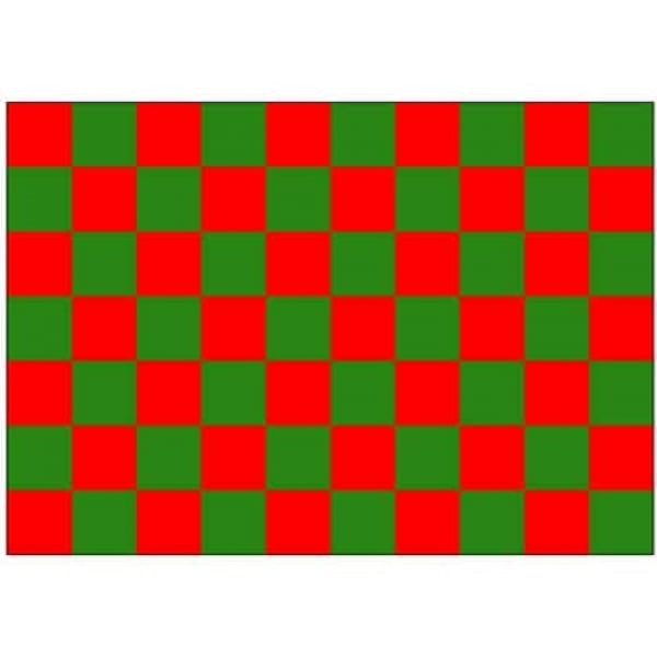 Checkered Green/Red 5'x3'