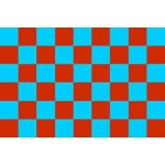 Checkered maroon/sky medium hand flag