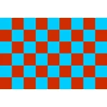 Checkered Maroon/Sky Blue 5'x3'