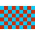 Checkered maroon/sky blue hand flag