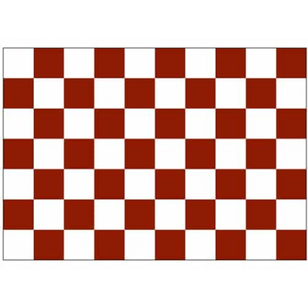Checkered Maroon/White 5'x3'